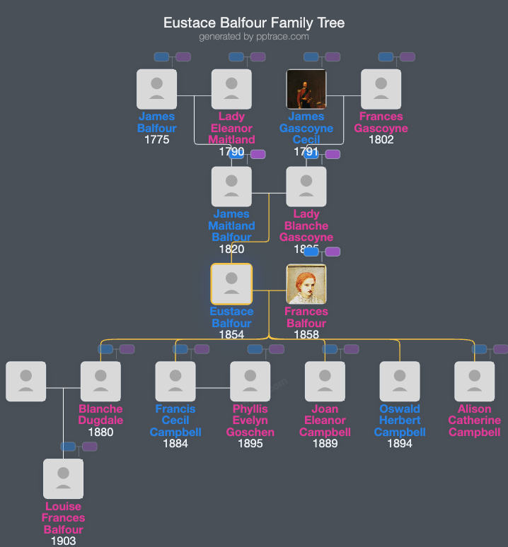 Eustace Balfour family tree overview