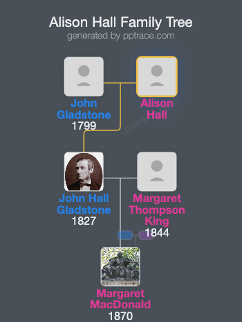 Alison Hall family tree overview