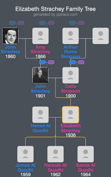 Elizabeth Strachey family tree overview