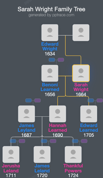 Sarah Wright family tree overview
