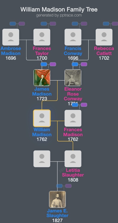 William Madison family tree overview