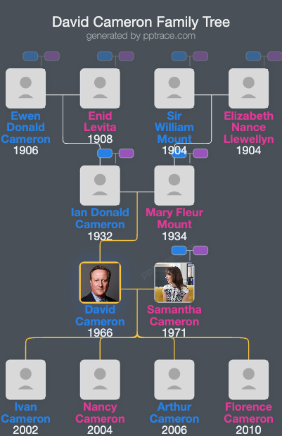 David Cameron family tree overview