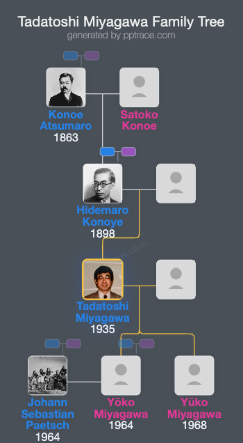Tadatoshi Miyagawa family tree overview