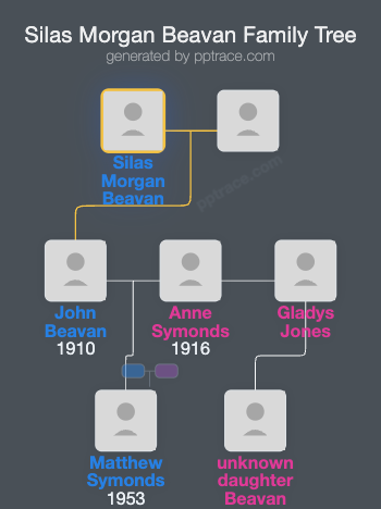 Silas Morgan Beavan family tree overview