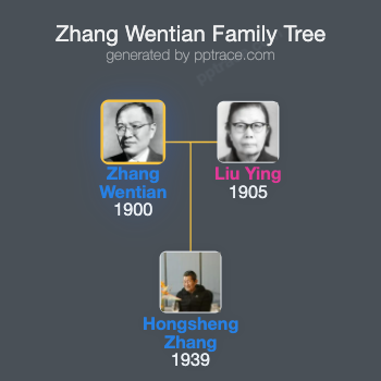 Zhang Wentian family tree overview