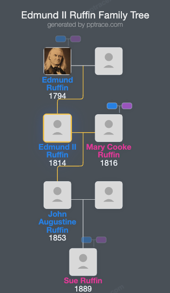 Edmund II Ruffin, Jr. family tree overview