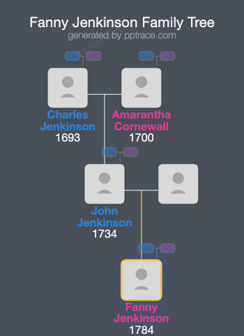 Fanny Jenkinson family tree overview