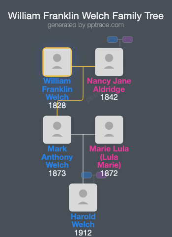 William Franklin Welch family tree overview