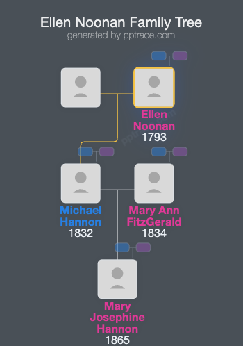 Ellen Noonan family tree overview