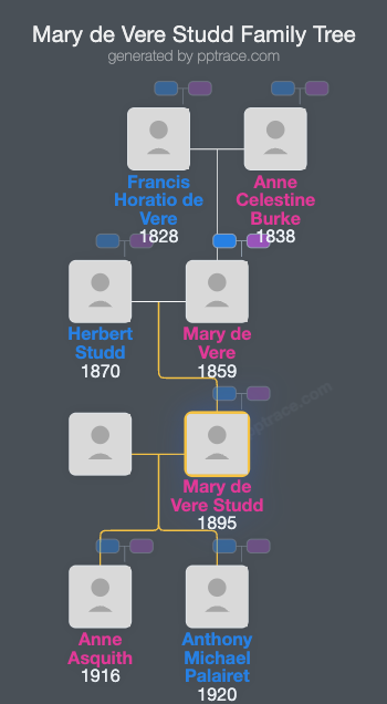 Mary De Vere Studd family tree overview