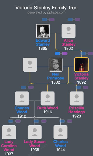 Victoria Stanley family tree overview