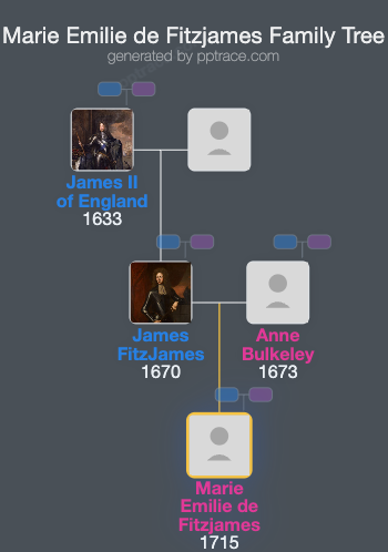 Marie Emilie De Fitzjames family tree overview