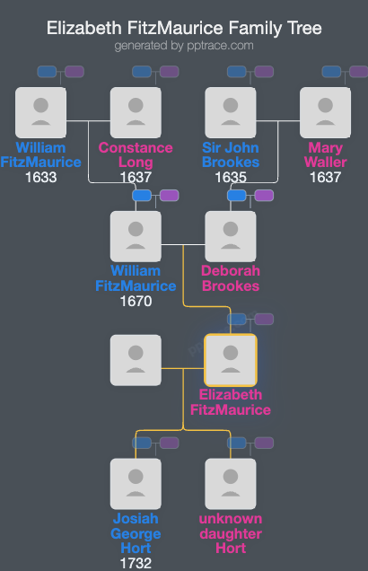 Elizabeth FitzMaurice family tree overview