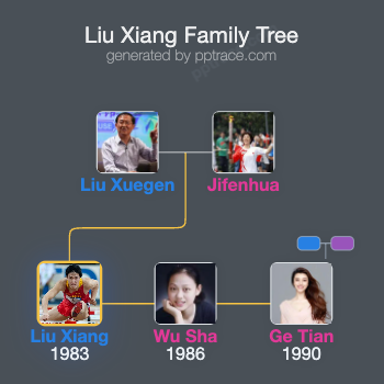 Liu Xiang family tree overview