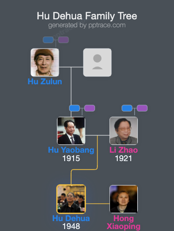 Hu Dehua family tree overview