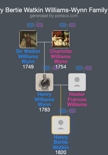 Henry Bertie Watkin Williams-Wynn family tree overview