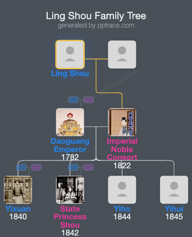 Ling Shou family tree overview