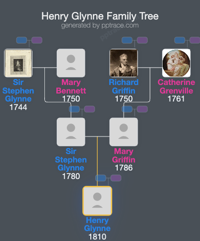Henry Glynne family tree overview
