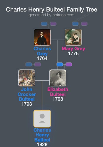 Charles Henry Bulteel family tree overview