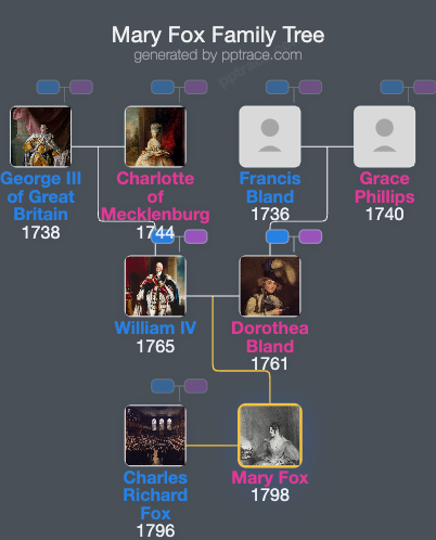Mary Fox family tree overview