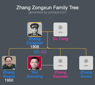 Zhang Zongxun family tree overview