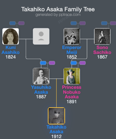 Takahiko Asaka family tree overview