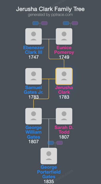Jerusha Clark family tree overview