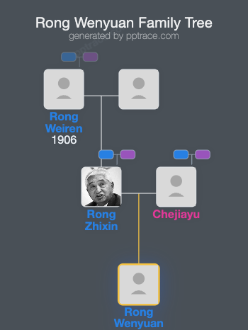 Rong Wenyuan family tree overview
