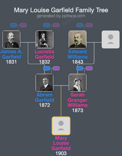 Mary Louise Garfield family tree overview