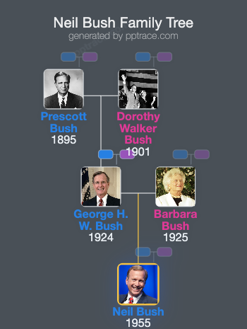 Neil Bush family tree overview