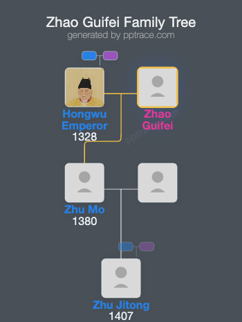 Zhao Guifei family tree overview
