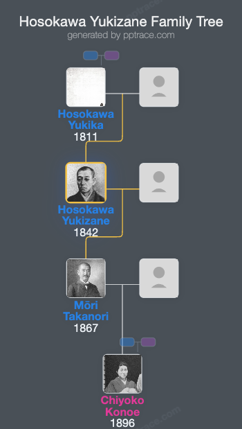 Hosokawa Yukizane family tree overview