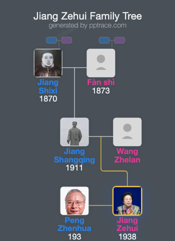 Jiang Zehui family tree overview