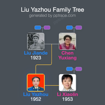 Liu Yazhou family tree overview