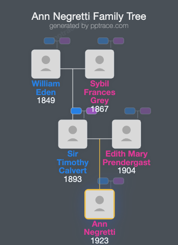 Ann Negretti family tree overview