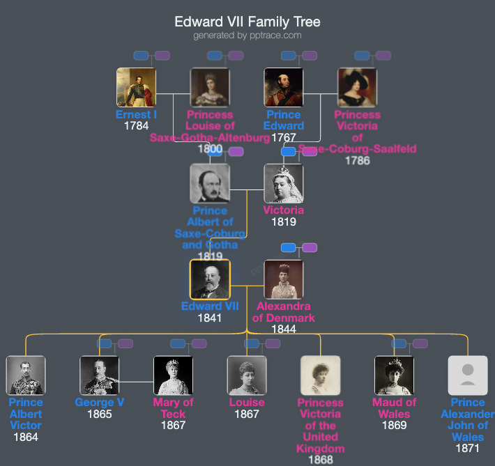 Edward VII family tree overview
