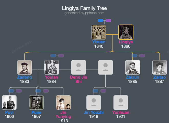 Lingiya family tree overview