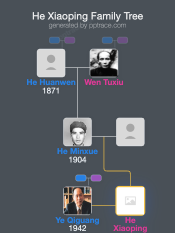 He Xiaoping family tree overview