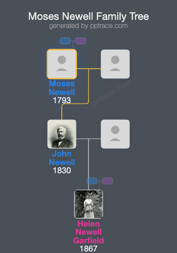 Moses Newell family tree overview
