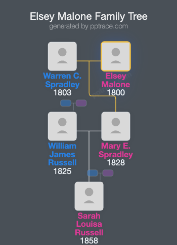 Elsey Malone family tree overview
