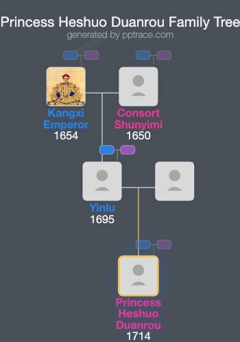 Princess Heshuo Duanrou family tree overview