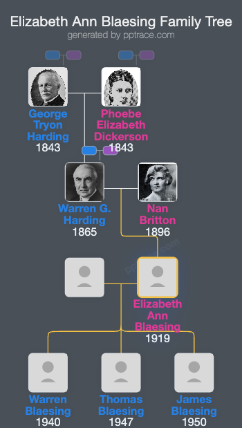 Elizabeth Ann Blaesing family tree overview