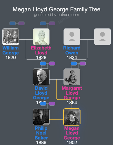 Megan Lloyd George family tree overview