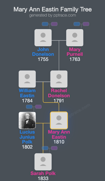 Mary Ann Eastin family tree overview