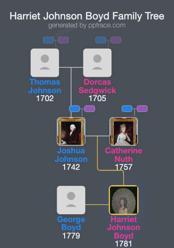 Harriet Johnson Boyd family tree overview