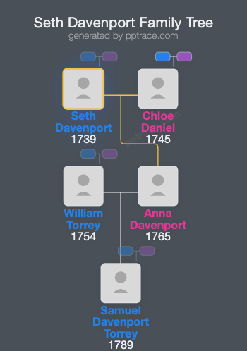 Seth Davenport family tree overview