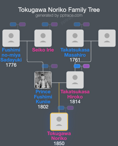 Tokugawa Noriko family tree overview