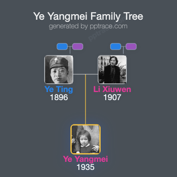 Ye Yangmei family tree overview