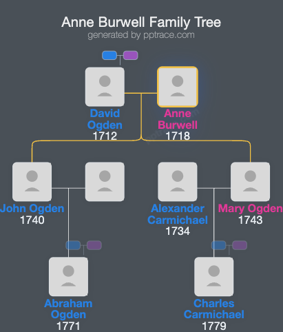 Anne Burwell family tree overview