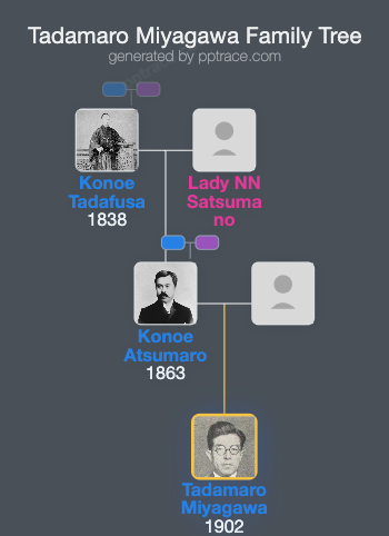 Tadamaro Miyagawa family tree overview